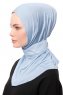 Zeliha - Hijab Pratico Viscosa Azzurro