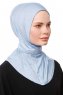 Zeliha - Hijab Pratico Viscosa Azzurro