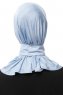 Zeliha - Hijab Pratico Viscosa Azzurro