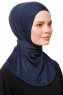 Zeliha - Hijab Pratico Viscosa Blu Navy
