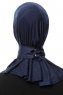 Zeliha - Hijab Pratico Viscosa Blu Navy