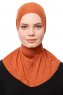Zeliha - Hijab Pratico Viscosa Rosso Mattone