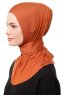 Zeliha - Hijab Pratico Viscosa Rosso Mattone