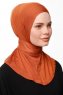 Zeliha - Hijab Pratico Viscosa Rosso Mattone