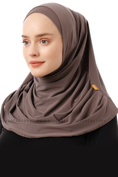 Esma - Hijab Amira Taupe Scuro - Firdevs