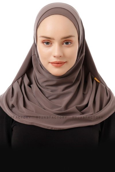 Esma - Hijab Amira Taupe Scuro - Firdevs