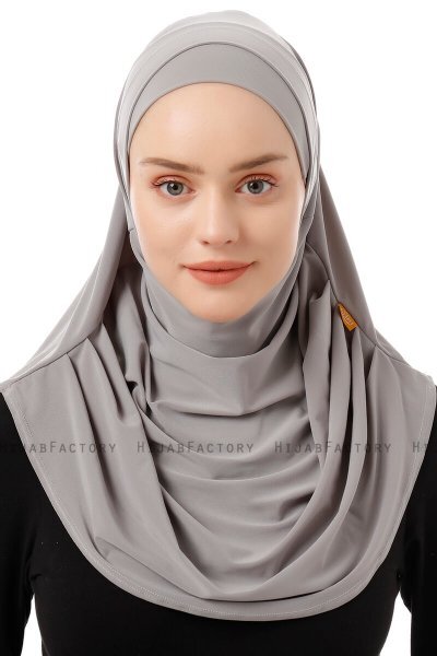 Esma - Hijab Amira Grigio Chiaro - Firdevs