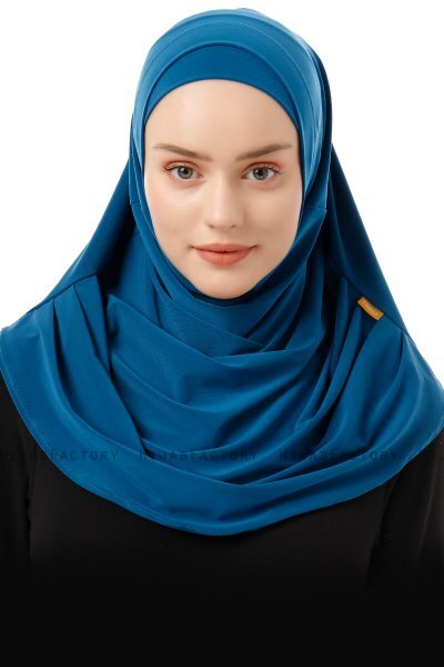 Esma - Hijab Amira Blu Petrolio - Firdevs