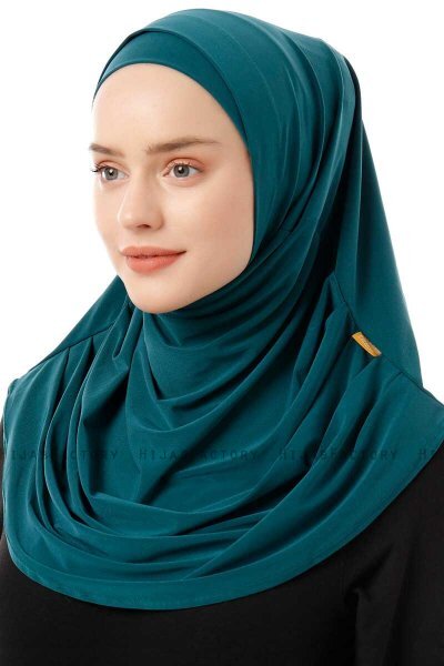 Esma - Hijab Amira Verde Scuro - Firdevs