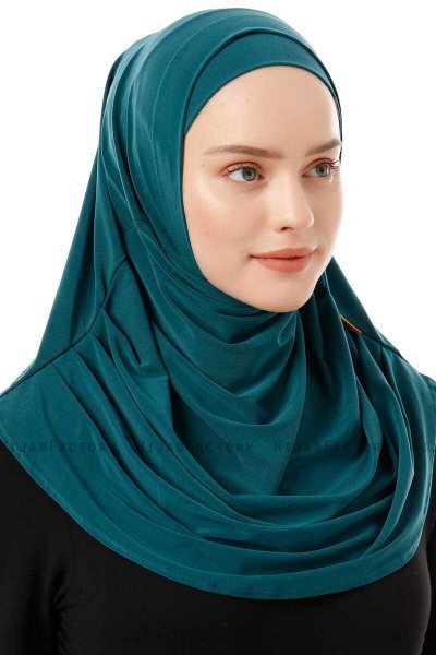 Esma - Hijab Amira Verde Scuro - Firdevs