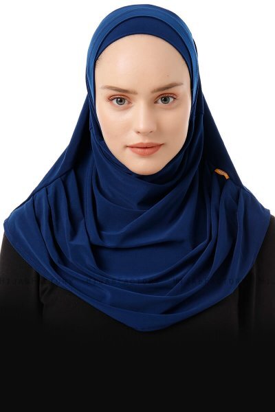 Esma - Hijab Amira Blu Navy Chiaro - Firdevs