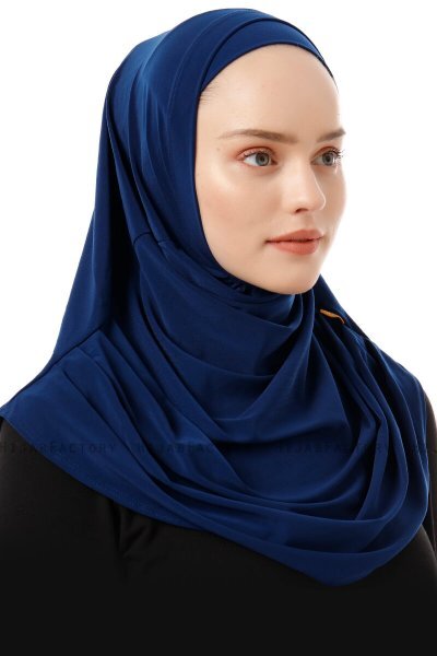 Esma - Hijab Amira Blu Navy Chiaro - Firdevs