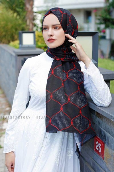 Tutku - Hijab Fantasia Rosso & Nero - Sal Evi