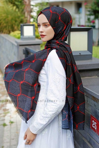 Tutku - Hijab Fantasia Rosso & Nero - Sal Evi