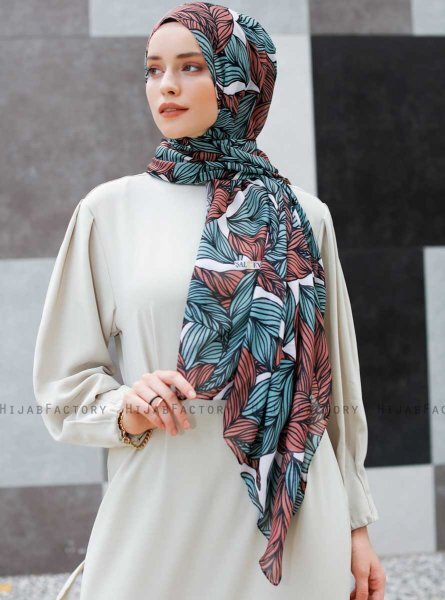 Seyyal - Hijab Fantasia Verde & Rosa - Sal Evi