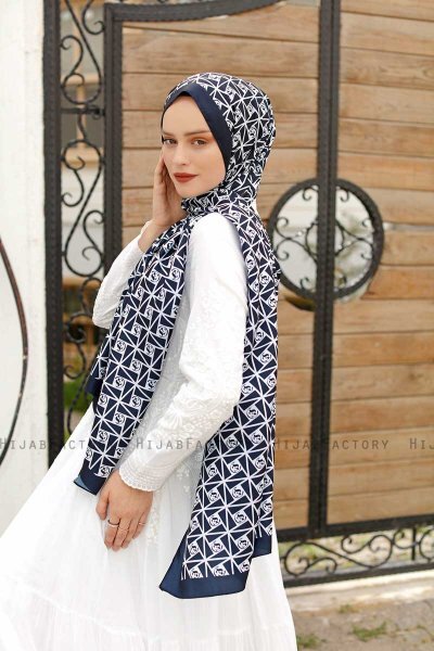 Hijab Twill Fantasia Blu Navy - Sal Evi