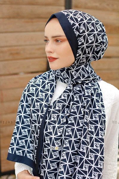 Hijab Twill Fantasia Blu Navy - Sal Evi