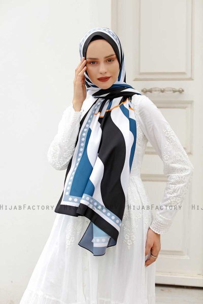 Hijab Twill Fantasia Oceano - Sal Evi