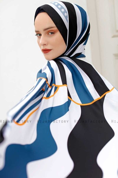 Hijab Twill Fantasia Oceano - Sal Evi