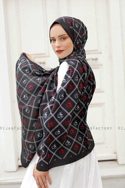 Hijab Twill Fantasia Rosso - Sal Evi