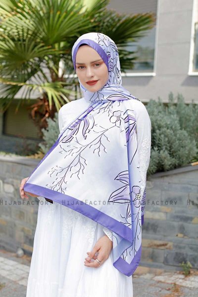 Hijab Twill Fantasia Viola - Sal Evi