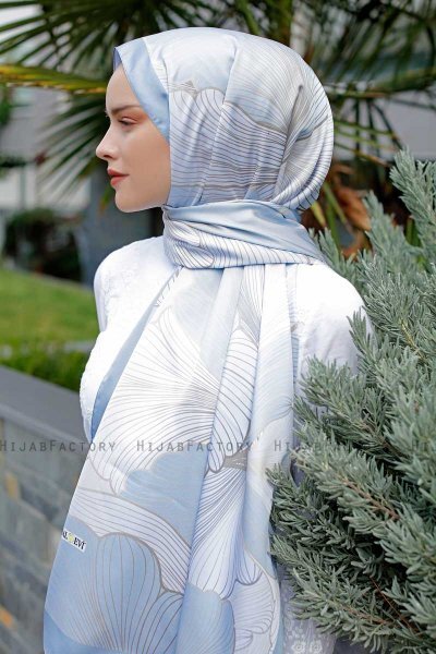 Hijab Twill Fantasia Blue Forest - Sal Evi