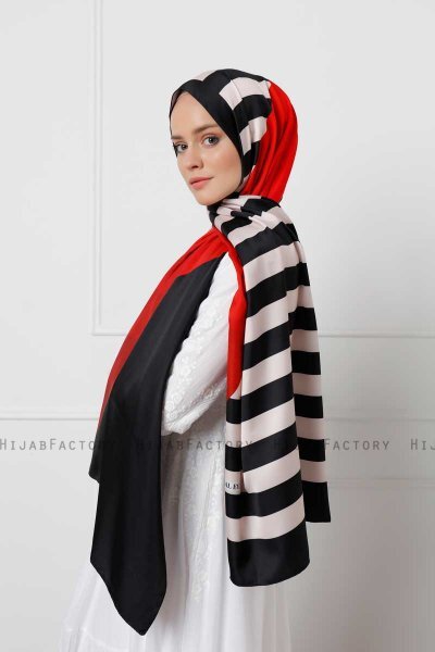Hijab Twill Fantasia A Strisce - Sal Evi