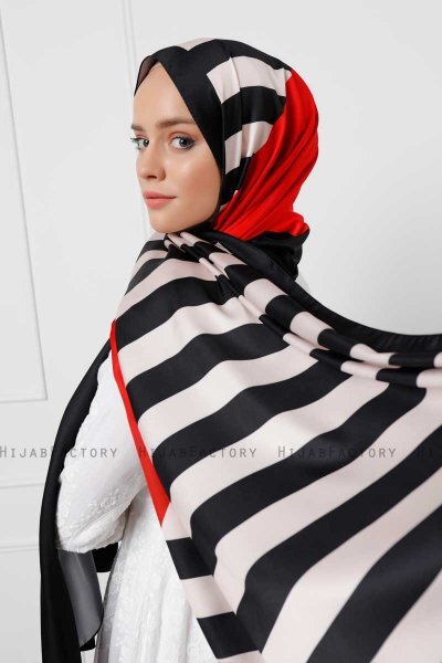 Hijab Twill Fantasia A Strisce - Sal Evi