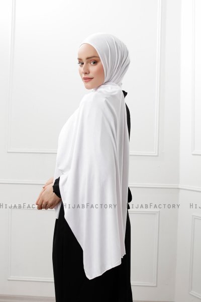 Sibel - Hijab Jersey Bianca