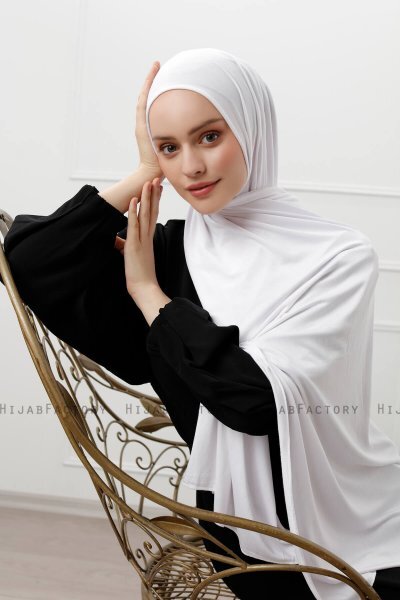 Sibel - Hijab Jersey Bianca