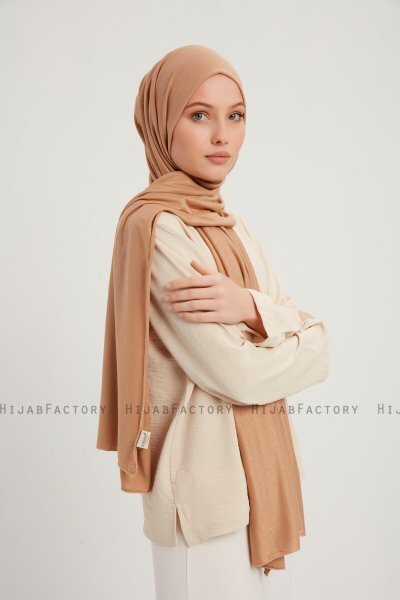 Sibel - Hijab Jersey Marrone Chiaro