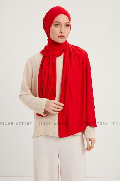 Sibel - Hijab Jersey Rosso