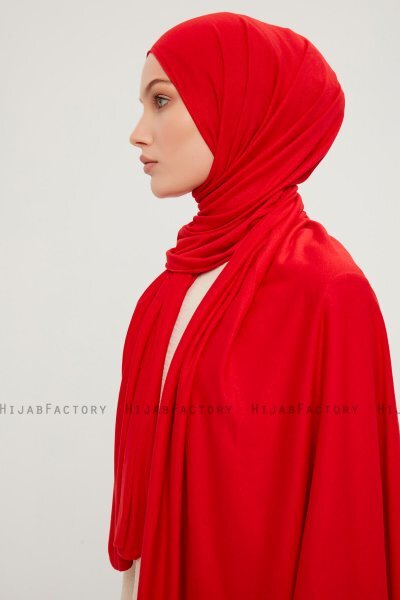 Sibel - Hijab Jersey Rosso