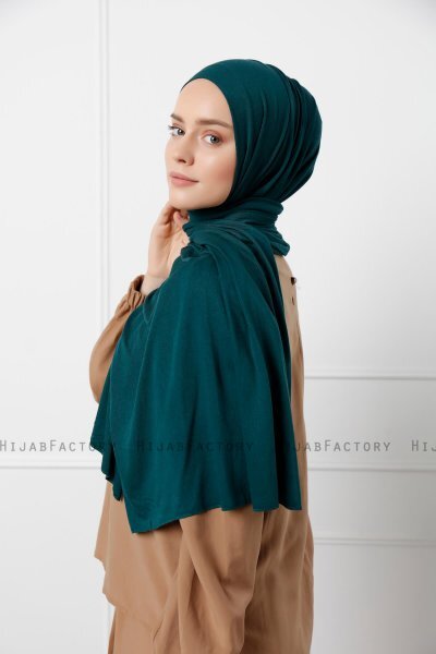Sibel - Hijab Jersey Verde Scuro