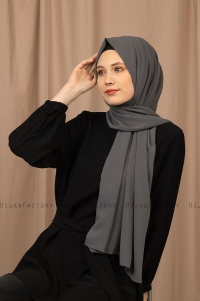 Yildiz - Hijab Crepe Chiffon Grigio