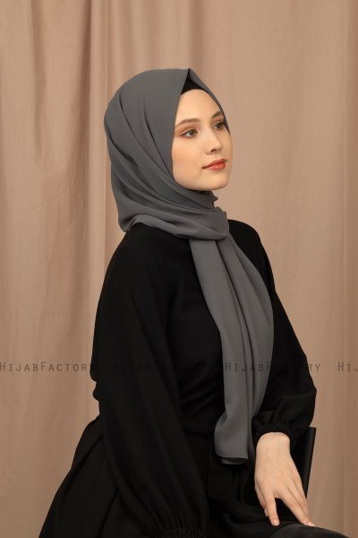 Yildiz - Hijab Crepe Chiffon Grigio