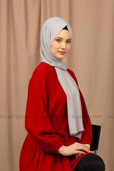 Yildiz - Hijab Crepe Chiffon Silver