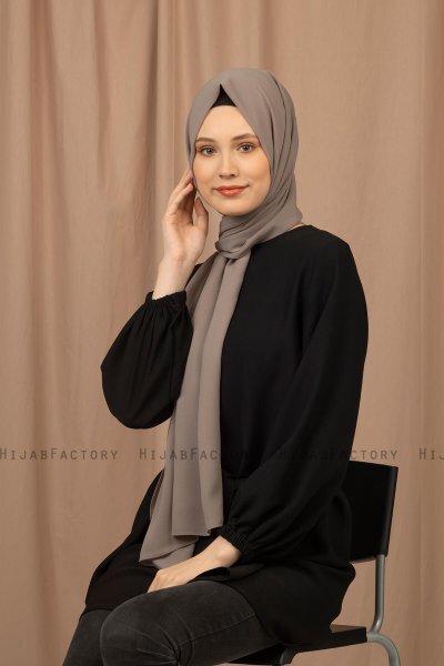 Yildiz - Hijab Crepe Chiffon Sand Scuro