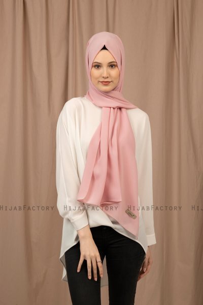 Yildiz - Hijab Crepe Chiffon Rosa Antico