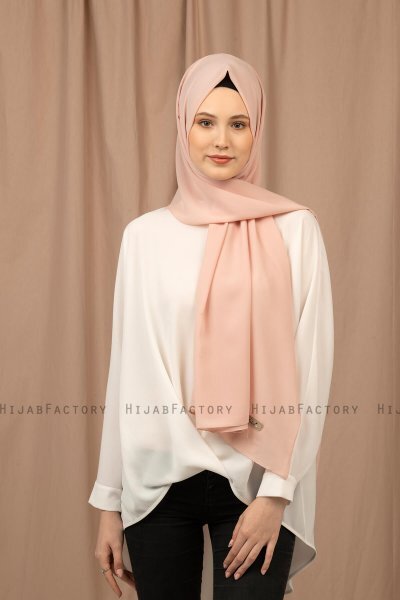 Yildiz - Hijab Crepe Chiffon Salmone