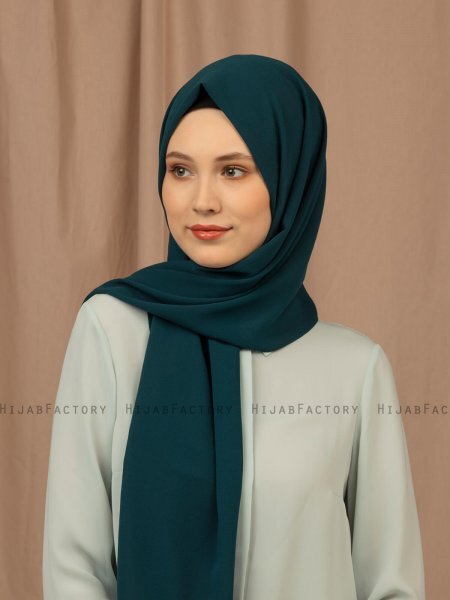 Yildiz - Hijab Crepe Chiffon Verde Scuro