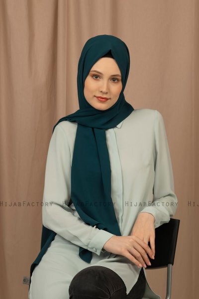 Yildiz - Hijab Crepe Chiffon Verde Scuro