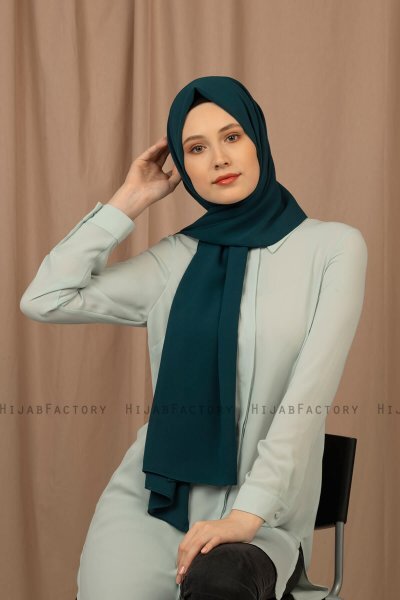 Yildiz - Hijab Crepe Chiffon Verde Scuro