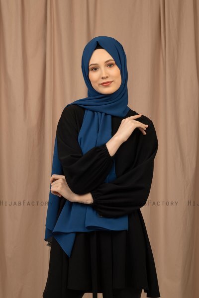 Yildiz - Hijab Crepe Chiffon Nightblue