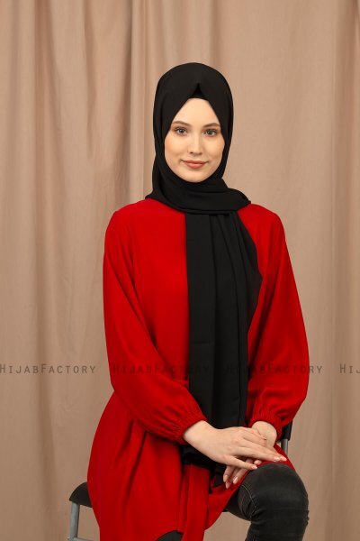 Yildiz - Hijab Crepe Chiffon Nero