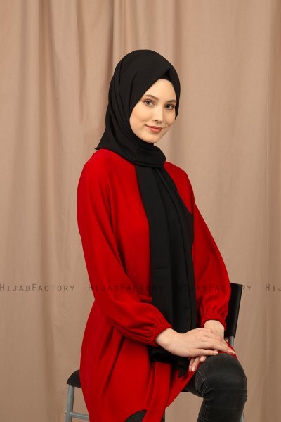 Yildiz - Hijab Crepe Chiffon Nero