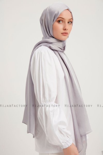  Berrak - Hijab Janjanli Grigio Chiaro