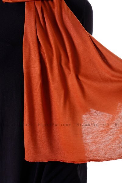Seda - Hijab Jersey Rosso Mattone - Ecardin
