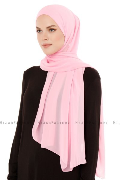 Derya - Hijab Pratico Chiffon Rosa