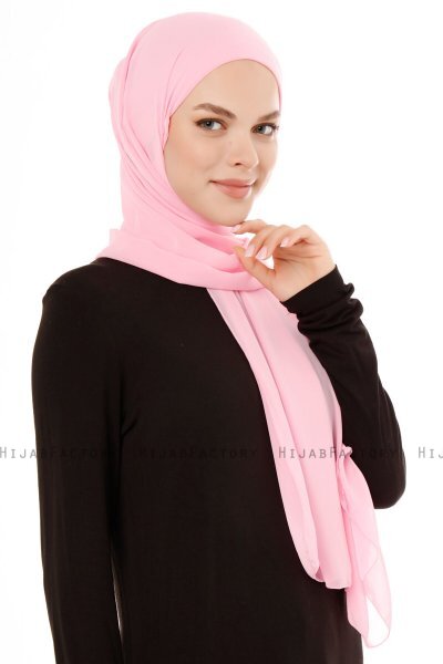 Derya - Hijab Pratico Chiffon Rosa